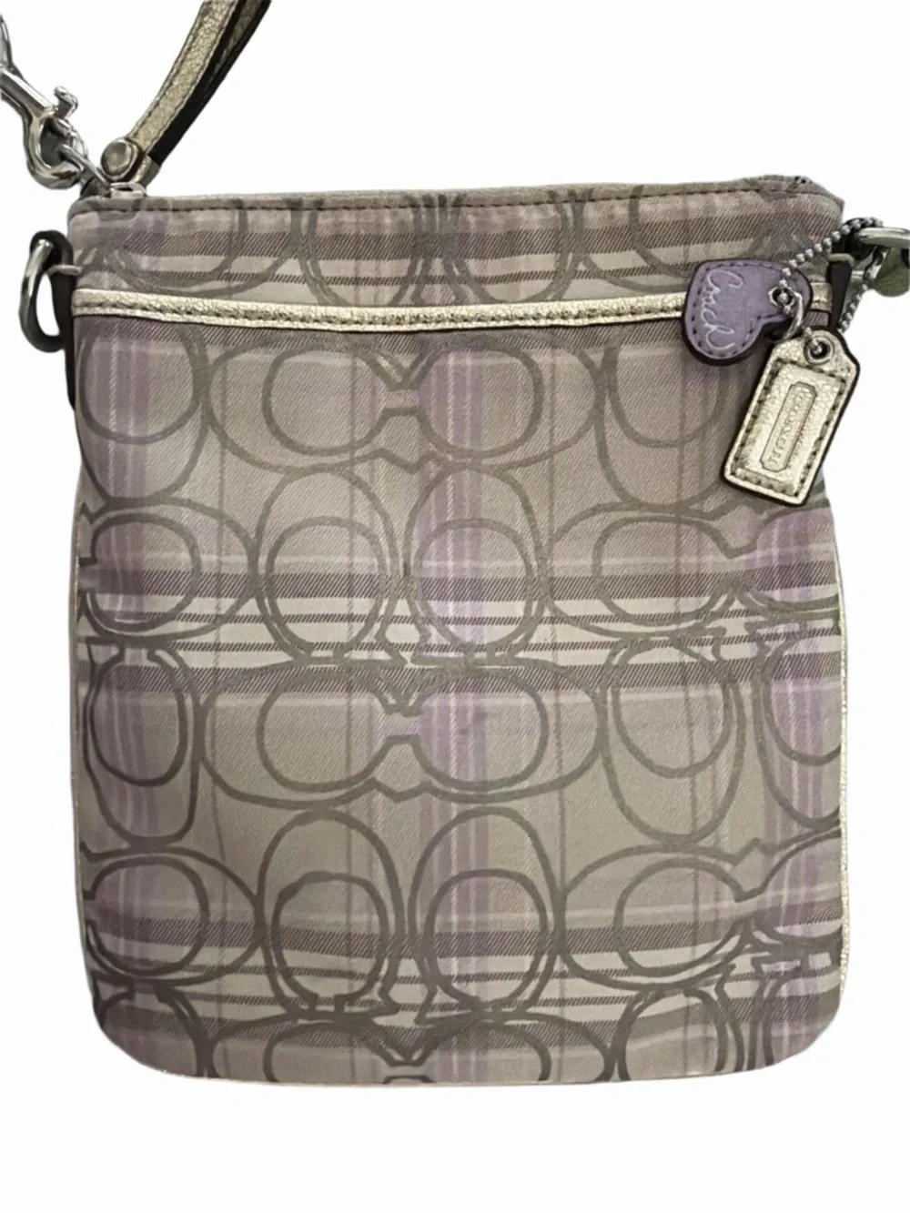 Coach Poppy Signature Tartan Plaid Crossbody Bag